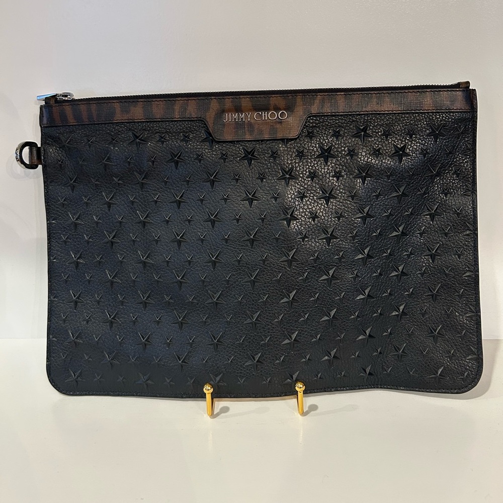 Jimmy Choo NWOT Oversized Clutch/Ipad Case with Stars. Comes with COA!!